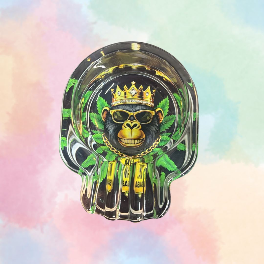 Cinzeiro de Vidro Caveira Monkey King
