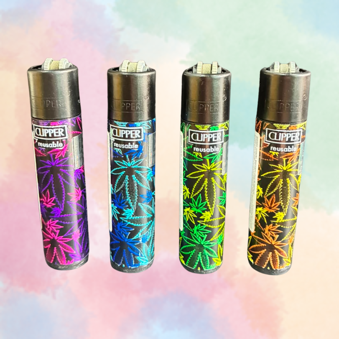 Isqueiro Clipper Fluo Leaves